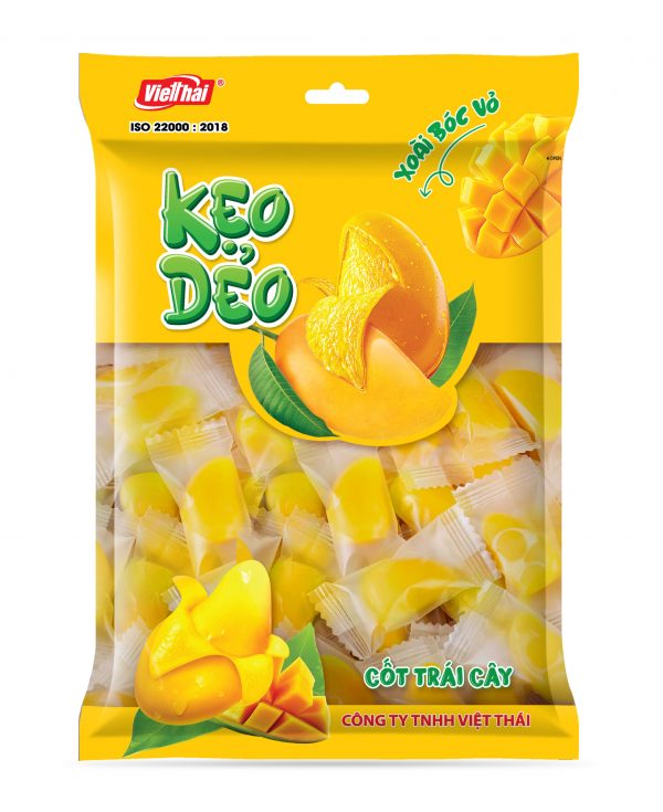 Kẹo Dẻo Cốt Trái Cây Bóc Bỏ – Xoài Chín 1kg