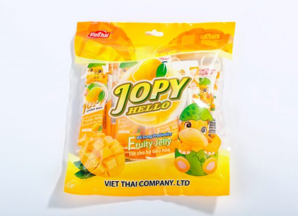 Kẹo Thạch Jopy Cây Nhỡ Bổ Sung Prebiotics – Vị Xoài 400g